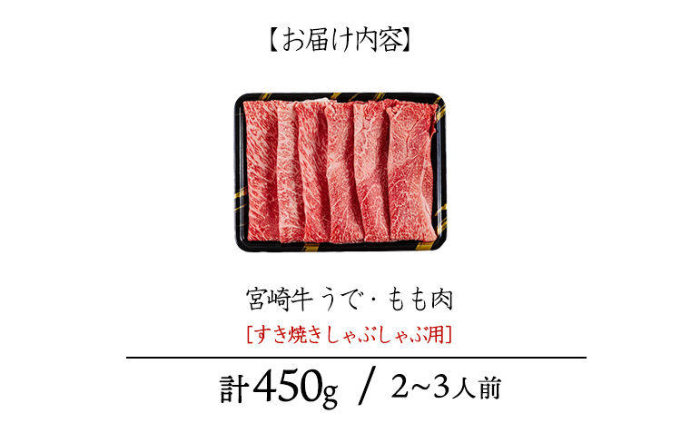 宮崎牛うでももスライス 450g（すき焼き・しゃぶしゃぶ用）TF0901ｰP00020
