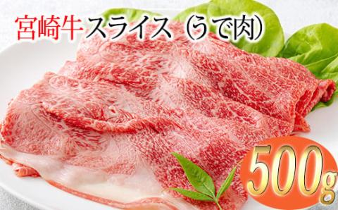 《A5・A4ランク》宮崎牛スライス(うで肉)約500g 内閣総理大臣賞受賞の黒毛和牛 [ブランド牛 牛肉] TF0570-P00012