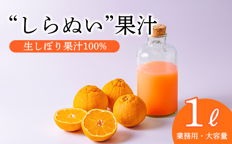 濃厚な甘さ しらぬいの手搾り果汁1L(業務用)  TF0816-P00074