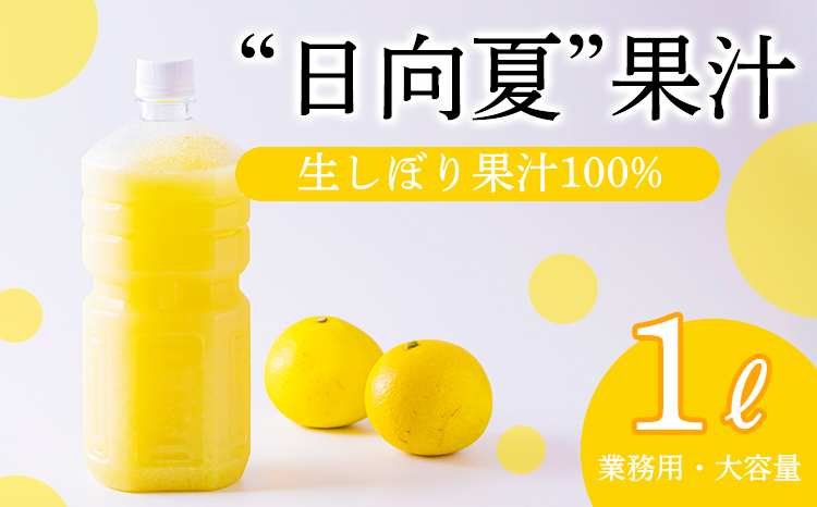 宮崎県の特産柑橘 日向夏の手搾り果汁1L(業務用) [保存料不使用12000円 ワンストップオンライン] TF0820-P00074