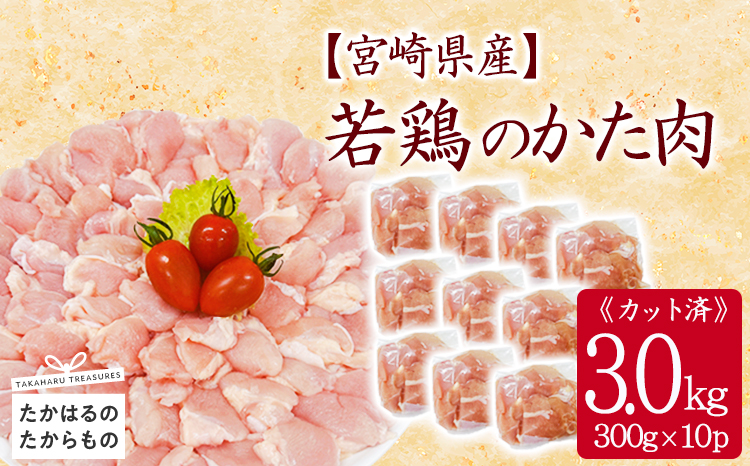宮崎県産若鶏肩肉3.0㎏（300g×10）TF0836-P00063