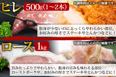 ＜宮崎県産 豚肉 ブロック 4種セット（ヒレ・ロース・モモ・バラ）合計3.5kg＞翌月末迄に順次出荷【 豚 肉 豚肉 豚 ブロック 肉 ブロック 】
