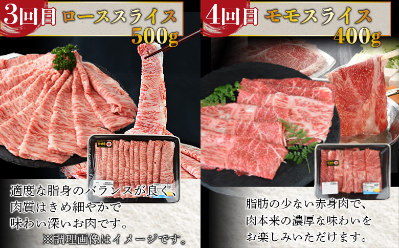 ★6か月定期便★牛肉 定期便 スライスコース 入金確認後、1～3か月以内に第１回目発送