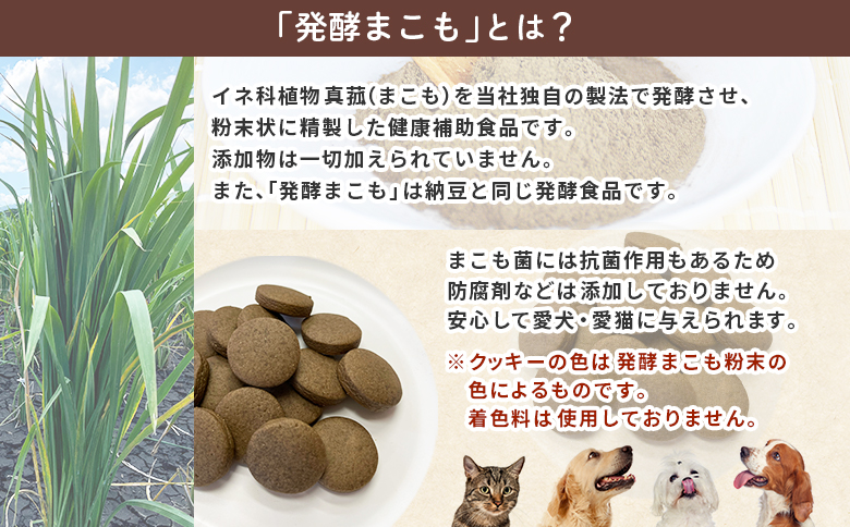 ＜国富町産 まこもクッキー100g(100g×1袋)＞ 翌月末迄に順次出荷 【 100g 国産 防腐剤無添加 無着色 腸活 マコモ 犬 猫 おやつ ペット ペットフード 植物性食品 真菰 まこも マコモ 株式会社サンマコモ 宮崎県 国富町 】 100g【10,000円】