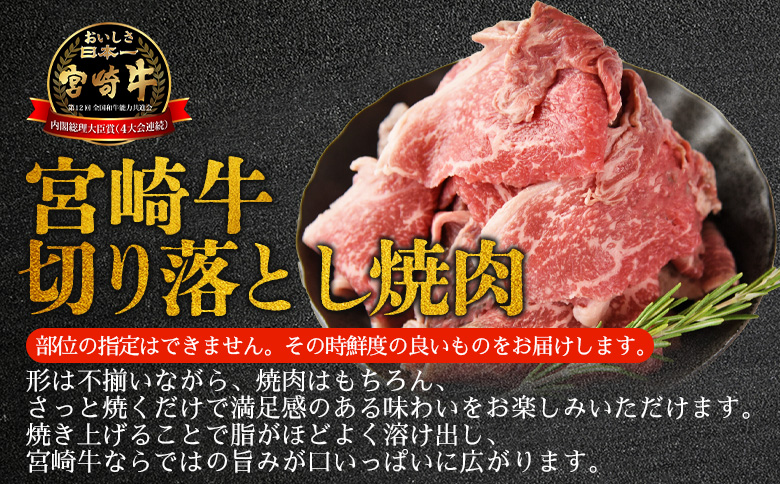 ＜訳あり 宮崎牛 切り落とし焼肉 合計900g＞入金確認後、14営業日以内に順次発送 【 焼肉用 焼き肉 やきにく 訳アリ品 わけあり A5等級 ランク 高級 お肉 和牛 黒毛和牛 ブランド牛 柔らかい お家焼肉 BBQ バーベキュー ご褒美 新鮮 鮮度 】 合計900g