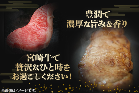★食べ比べ★＜宮崎牛ステーキ食べ比べセット 合計約400g (サーロイン約200g・リブロース約200g)＞2か月以内に順次出荷【 牛 肉 牛肉 和牛 宮崎牛 ステーキ 贅沢 】