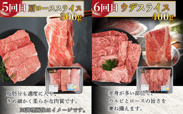★6か月定期便★牛肉 定期便 スライスコース 入金確認後、1～3か月以内に第１回目発送