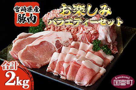 ＜宮崎県産 豚肉 《お楽しみ》バラエティーセット 合計2.0kg＞翌月末迄に順次出荷【 豚 肉 豚肉 】
