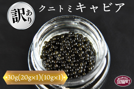 ★訳あり★＜クニトミキャビア 30gセット(20g×1+10g×1)＞翌月末迄に順次出荷【 訳あり キャビア チョウザメ 魚介類 高級 プレゼント 世界三大珍味 】 30g【34,000円】