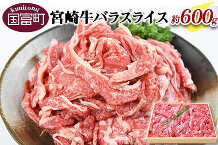 ＜宮崎牛バラスライス約600g＞翌月末迄に順次出荷【 牛 牛肉 国産 黒毛和牛 贅沢 バラ肉 すき焼き　すきやき スキヤキ  煮物 牛丼 】
