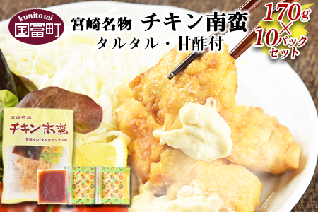 ＜宮崎名物 チキン南蛮（10パックセット）タルタル・甘酢付＞準備でき次第翌々月までに順次発送【 鶏 鶏肉 タルタルソース おかず 簡単 簡単調理 主婦 家事楽 晩御飯 ご飯 】