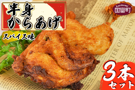 ＜半身からあげ（スパイス味）3本セット＞【 唐揚げ 鶏 とり 鶏肉 揚げ物 パーティー お祝い】準備でき次第翌々月までに順次発送