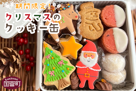 [期間限定!クリスマスのクッキー缶(1缶)]2024年12月20日までに順次出荷 アイシングクッキー クリスマス