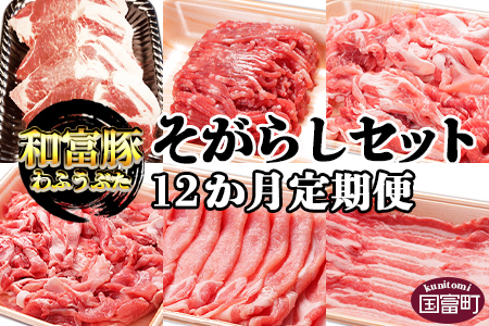 ★12か月定期便★＜和富豚 そがらしセット 2.9kg＞翌月末迄に第１回目発送【 定期便 肉 豚 豚肉 詰め合わせ ミンチ バラ 切落し バラ肉 煮物 野菜炒め 豚丼 小分け  主婦 肩ロース -】