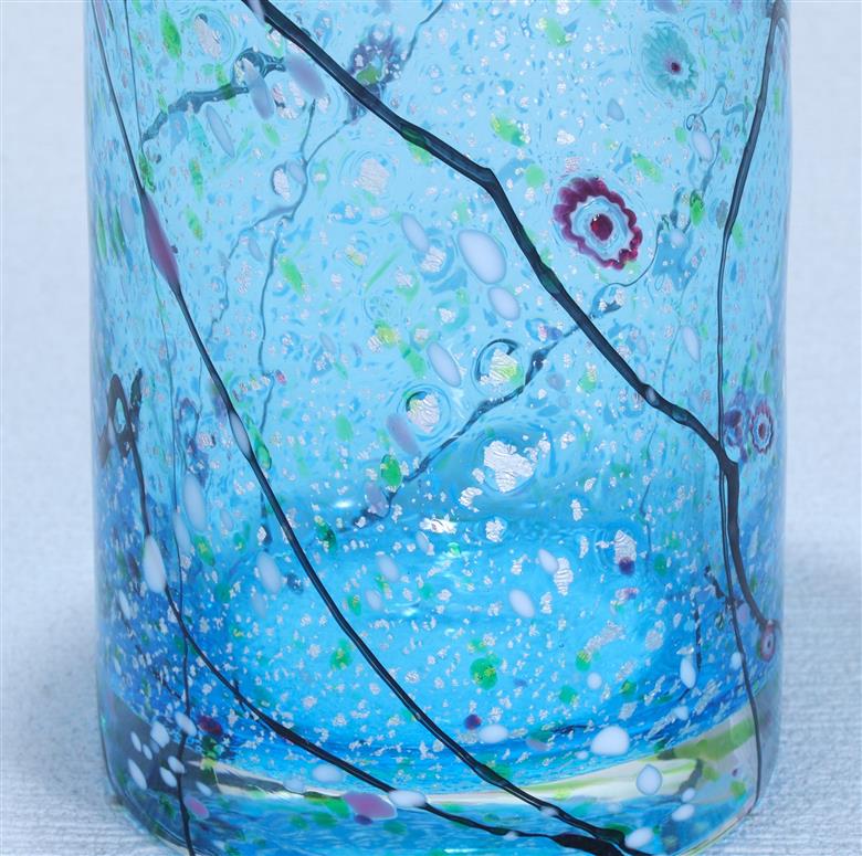 花器「光琳」筒型（カラー：オーシャンブルー） オーシャンブルー