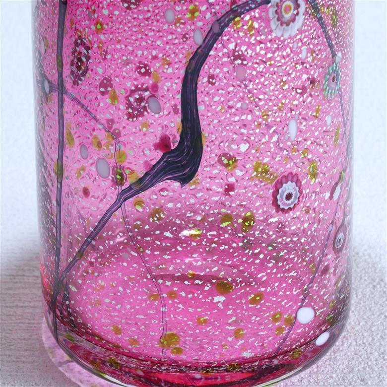 花器「光琳」筒型（カラー：金赤） 金赤