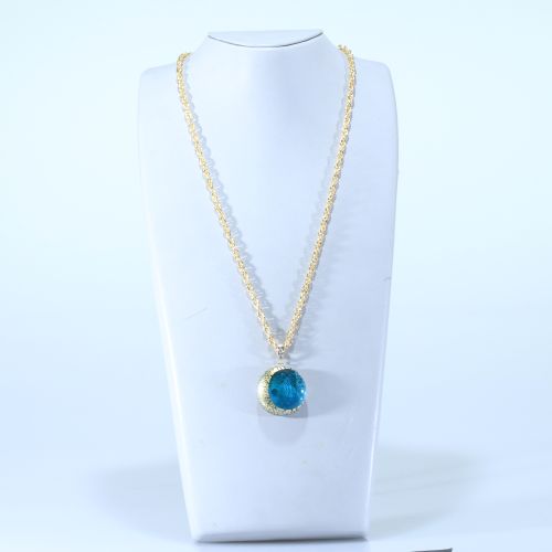 アクセサリー 金彩ペンダント（カラー：オーシャンブルー） オーシャンブルー
