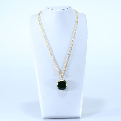 アクセサリー 金彩ペンダント（カラー：グリーン） グリーン