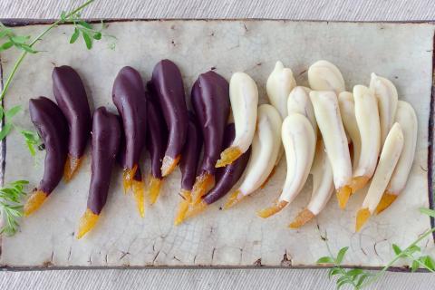 ピールチョコ＜綾日向夏ビター＆ホワイト＞白砂糖不使用♪【日向夏 ピール チョコ セット オーガニック ホワイト ビター ギフト 贈答】