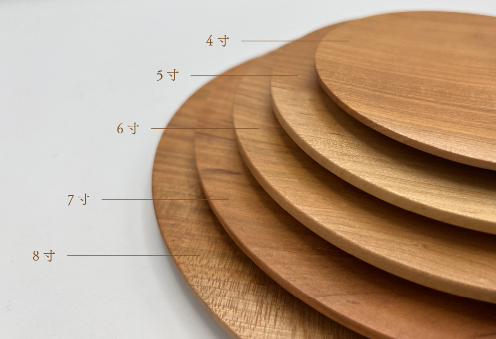 食卓に木の温もりを、サクラプレート（５枚セット）