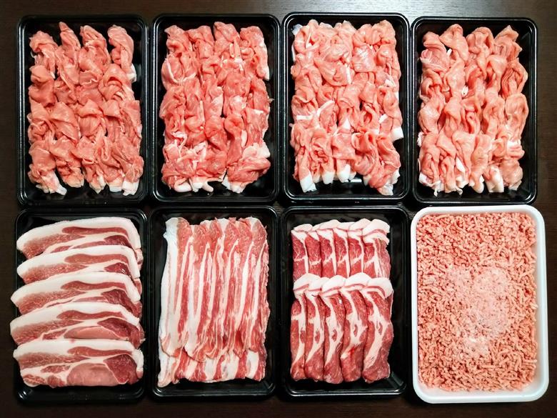 綾ポークバラエティー３.１kg（小分け８パック）セット（0057-019）