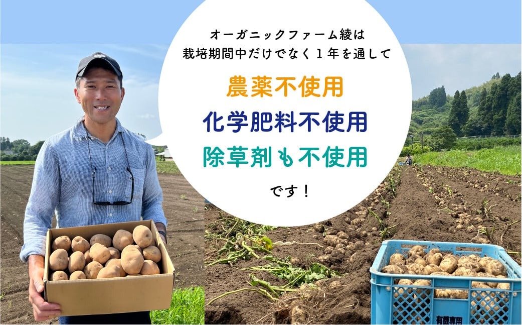 【有機JAS認証】無農薬有機じゃがいも 5kg！