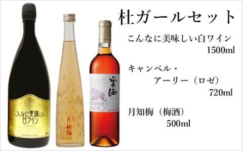 杜ガールセット　ワイン　白　ロゼ　リキュール