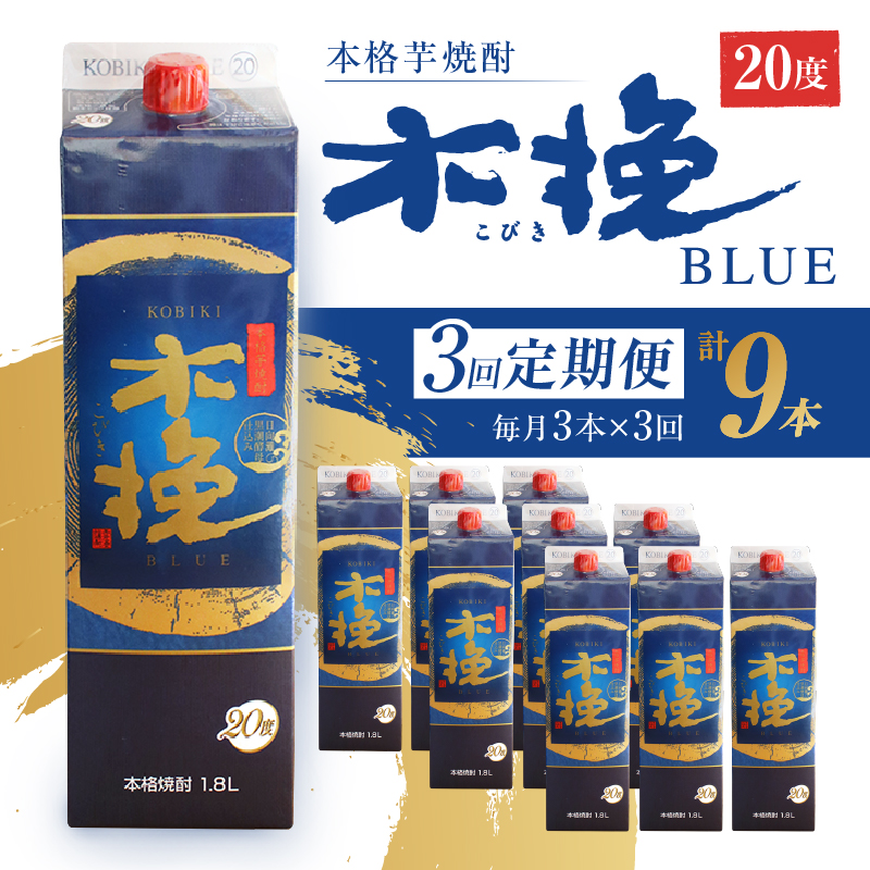毎月21日にお届け！木挽BLUE 3本セット【全3回定期便】