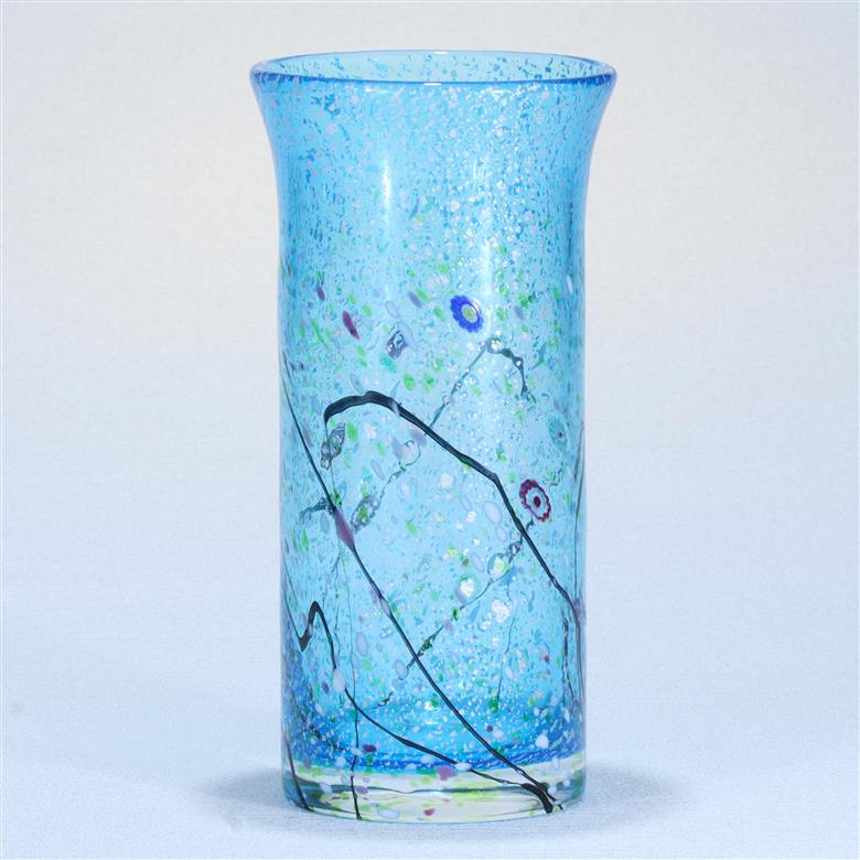 花器「光琳」筒型（カラー：オーシャンブルー） オーシャンブルー