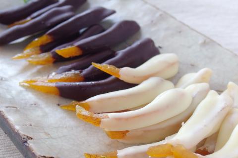 ピールチョコ＜綾日向夏ビター＆ホワイト＞白砂糖不使用♪【日向夏 ピール チョコ セット オーガニック ホワイト ビター ギフト 贈答】