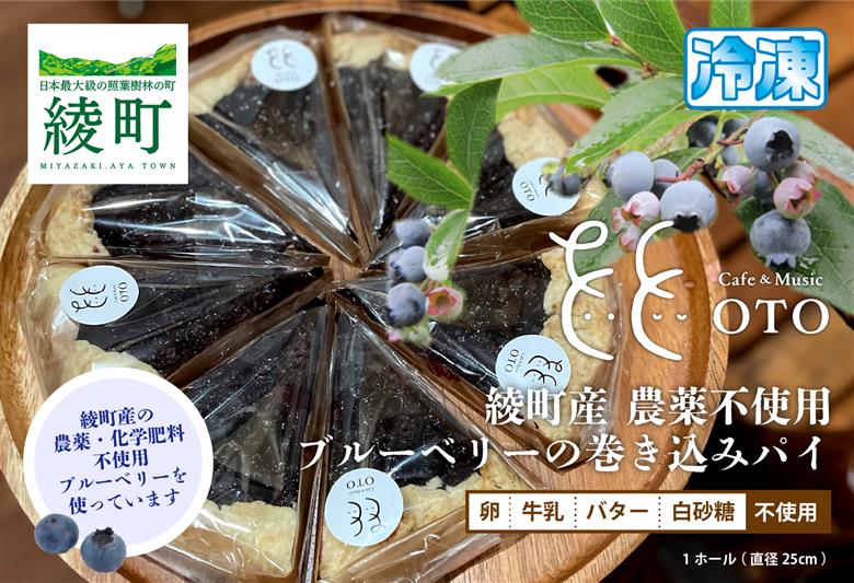 綾町産、川越さんの無農薬ブルーベリーを使ったブルーベリーの巻込みパイ