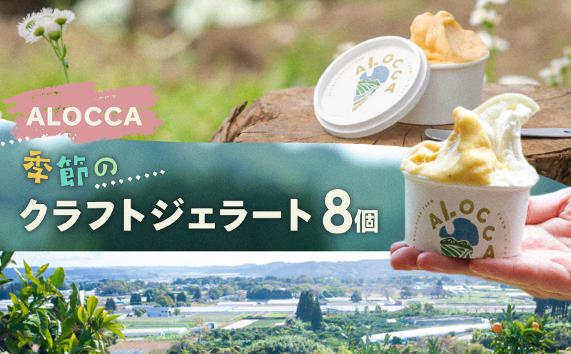 日時指定可能◎オーガニックタウン綾町から届く、季節のクラフトジェラート〈8個セット〉 8個セット