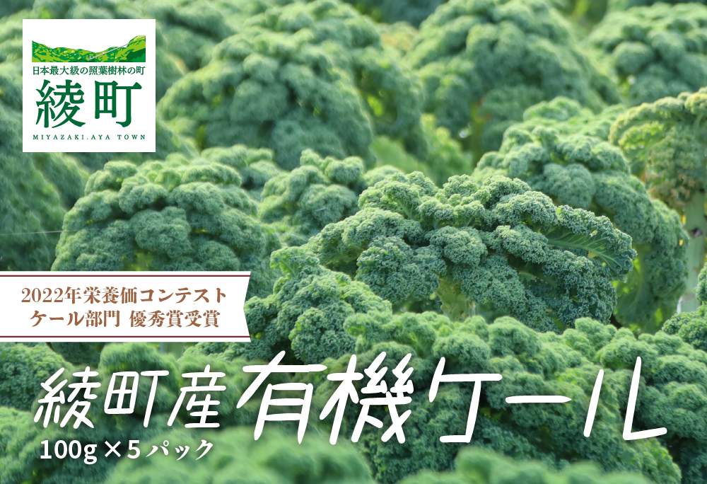 綾町産有機ケール 500g [おすすめレシピ付き]