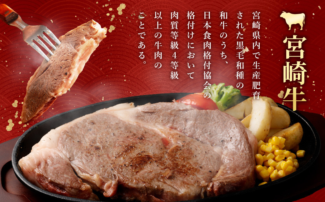 ＜宮崎牛ワンポンドステーキ454g ＞翌月末迄に順次出荷 黒毛和牛 宮崎牛 牛 ワンポンドステーキ ステーキ 冷凍