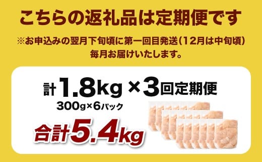 宮崎県産若鶏ムネ切身 1.8kg