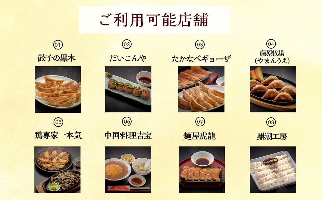 〈餃子のまち高鍋 お食事券(1000円×3枚)＞翌月末迄に順次出荷 3,000円 ぎょうざ ギョーザ 焼き餃子 チケット 15店舗で使える