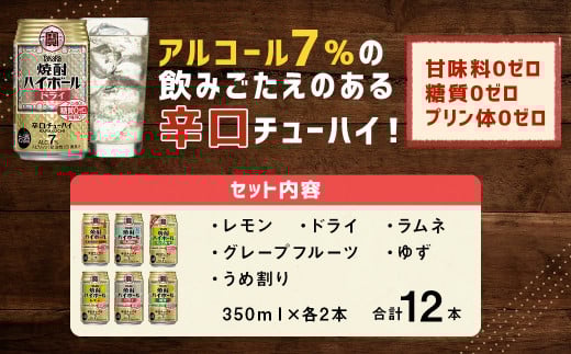 ＜TaKaRa焼酎ハイボール レモン・ドライ・ラムネ・グレープフルーツ・ゆず・梅 ＞