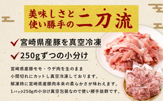 ＜宮崎県産豚こま切れ（モモ・ウデ） 250g×16パック 計4kg＞翌月末迄に順次出荷翌月末迄に順次出荷 肉 お肉 豚肉 豚小間 こま切れ モモ肉 ウデ肉 国産