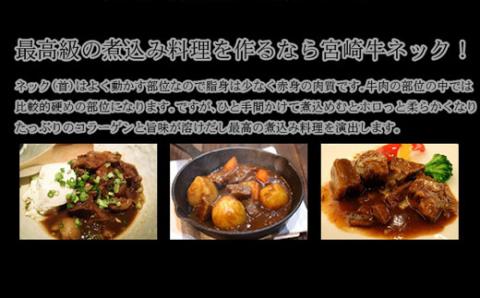 ＜宮崎牛ネックサイコロカット400g+パタゴニア天然塩付き＞3か月以内に順次出荷