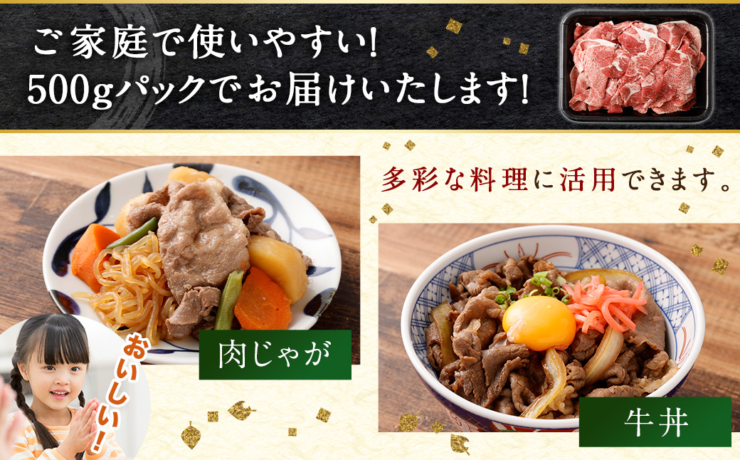 黒毛和牛切り落とし 500g×1パック