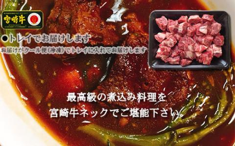 ＜宮崎牛ネックサイコロカット400g+パタゴニア天然塩付き＞3か月以内に順次出荷