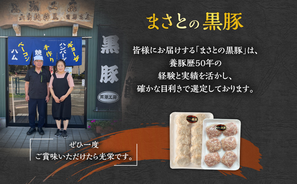 ＜まさとの黒豚ハンバーグ・メンチカツセット 2種計16個＞翌々月末迄に順次出荷