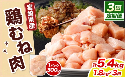 宮崎県産若鶏ムネ切身 1.8kg