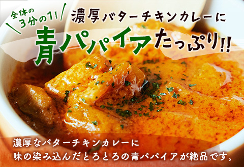 青パパイアバターチキンカレー 200g×10個【C401】