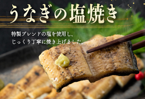 うなぎの塩焼き＆骨せんべいセット 九州産【C402】