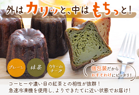 宮崎素材の手作りカヌレ！3種ミックスタイプ＆パパイア果実茶