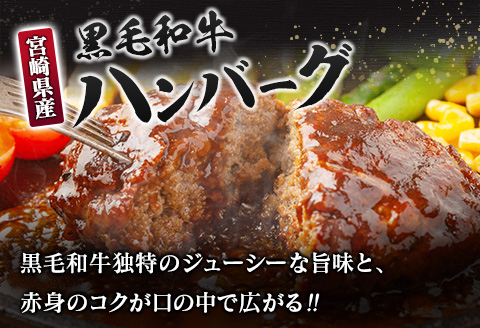 宮崎県産黒毛和牛100％＆県産豚100％ハンバーグセット 合計1.7kg【B611】