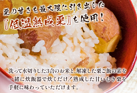 ＜2026年出荷!!＞宮崎県産 低温熟成栗［栗ごはんの素］3合用×2袋 秋の味覚 旬 お取り寄せ 先行予約【B618-26】