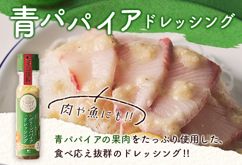 青パパイアドレッシング 2種（青パパイア・青パパイアカレー）合計4本セット【A295】