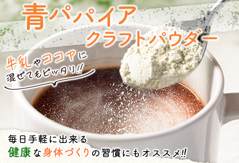 酵素の王様！青パパイアクラフトパウダー（40g×3袋）［皮なし粉末タイプ］【B630】